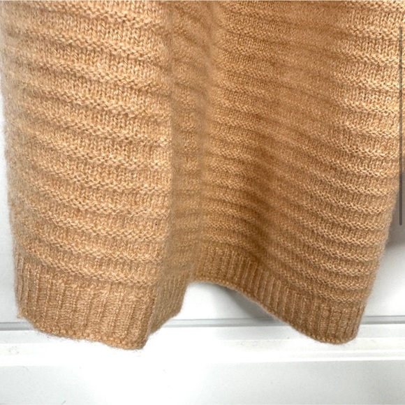 NORDSTROM 100% Cashmere NEW Rib Knit Plush Scarf Beige NEW With Tag - Picture 3 of 14